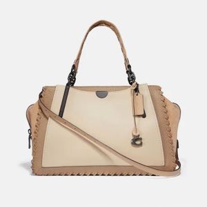 Coach Dreamer colorblock handbag with whipstitch detail